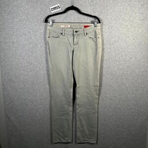 X2 Jeans Womens 6 Tan Denim Cotton Pockets Medium Wash Ultra Low Rise Skinny W01
